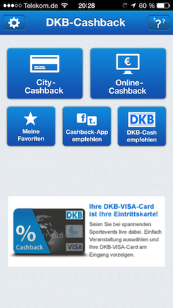 DKB City und Online Cashback 